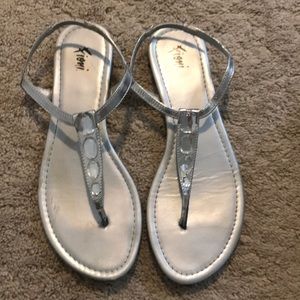 Silver sandals